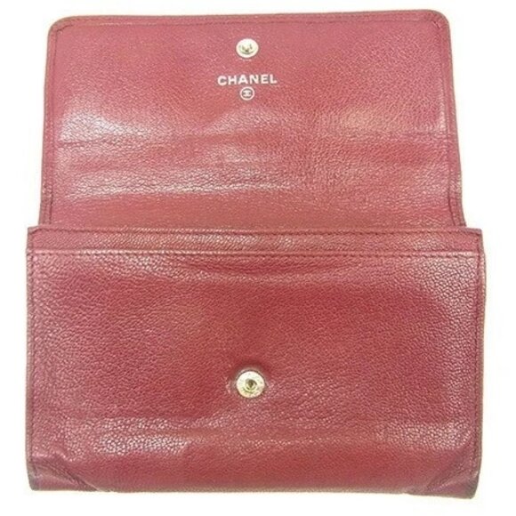 CHANEL Bifold Wallet Bordeaux x Silver Women Authentic secondhand - Picture 4 of 6